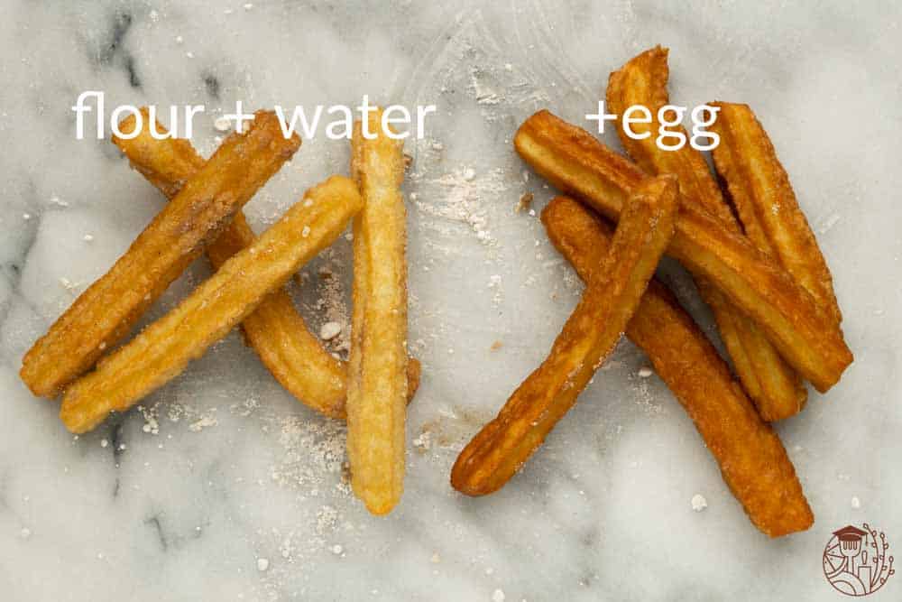 churros gjorda utan och utan ägg